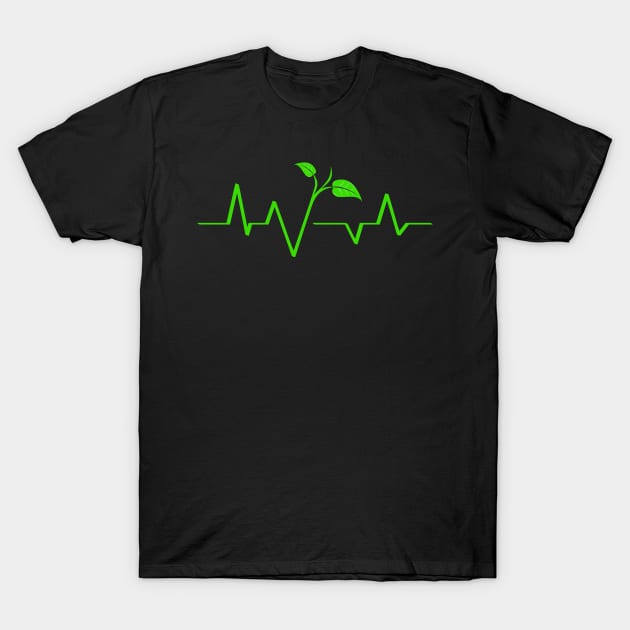 Gardening Heartbeat Tee T-Shirt by missalona